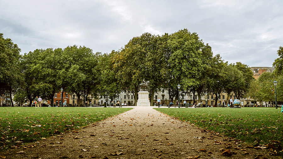 Queen Square in autumn